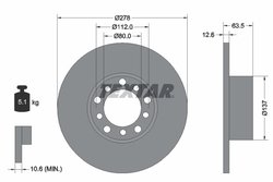 DISC FRANA TEXTAR 92009500 - Compatibil cu MERCEDES-BENZ
