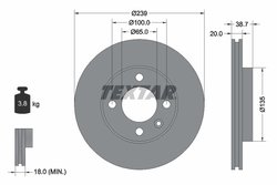 DISC FRANA TEXTAR 92012103 - Compatibil cu AUDI, SEAT, VW, VW (SVW)