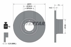 Disc frana Textar 92014900