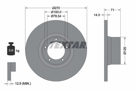Disc frana Textar 92014900