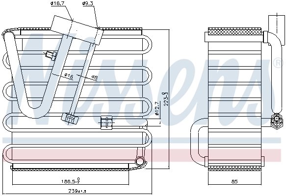 Evaporator aer conditionat Nissens 92022