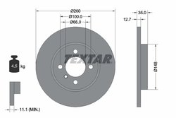 DISC FRANA TEXTAR 92026400 - Compatibil cu BMW