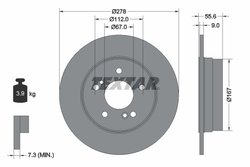 DISC FRANA TEXTAR 92032703 - Compatibil cu CHRYSLER, MERCEDES-BENZ