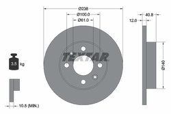 Disc frana Textar 92036103