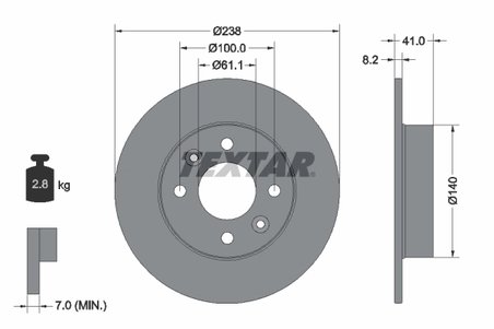 Disc frana Textar 92036003