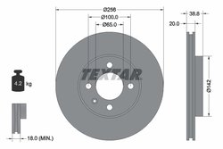 DISC FRANA TEXTAR 92036803 - Compatibil cu SEAT, VW, VW (SVW)