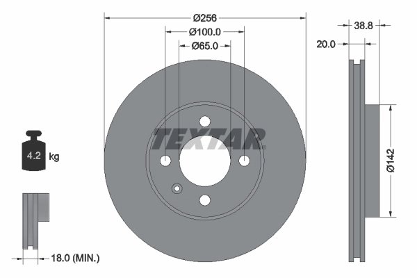 Disc frana Textar 92036803