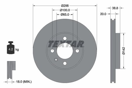 Disc frana Textar 92036803