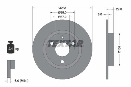 Disc frana Textar 92038500