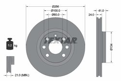 DISC FRANA TEXTAR 92039203 - Compatibil cu CHEVROLET, DAEWOO, FSO, HOLDEN, LOTUS, OPEL, VAUXHALL, ZAZ