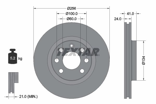 DISC FRANA TEXTAR 92039203 - Compatibil cu CHEVROLET, DAEWOO, FSO, HOLDEN, LOTUS, OPEL, VAUXHALL, ZAZ