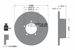DISC FRANA TEXTAR 92040600 - Compatibil cu LAND ROVER