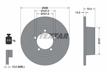 Disc frana Textar 92040600