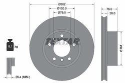 Disc frana Textar 92042400
