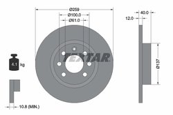 DISC FRANA TEXTAR 92050600 - Compatibil cu VOLVO