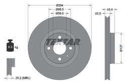 DISC FRANA TEXTAR 92053503 - Compatibil cu ABARTH, ALFA ROMEO, FIAT, LANCIA