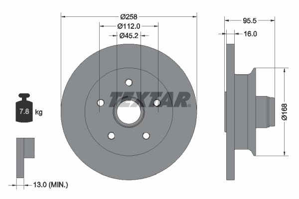 Disc frana Textar 92053000