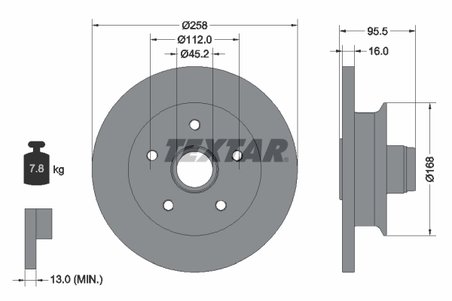 Disc frana Textar 92053000