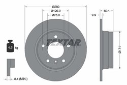DISC FRANA TEXTAR 92055703 - Compatibil cu BMW, DE LA CHAPELLE