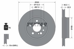 DISC FRANA TEXTAR 92056800 - Compatibil cu MERCEDES-BENZ