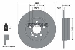 Disc frana Textar 92056900