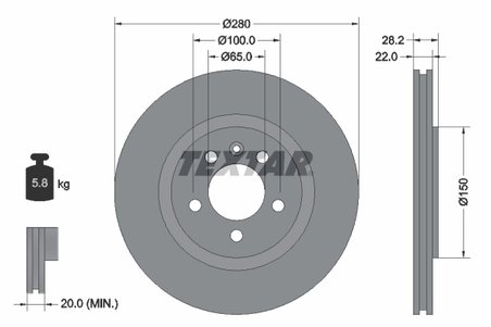 Disc frana Textar 92057100