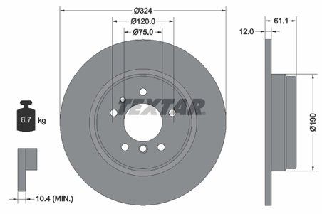 Disc frana Textar 92058400