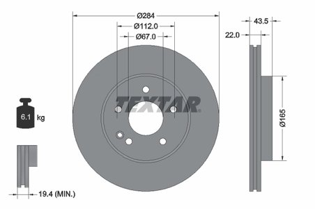 Disc frana Textar 92059405