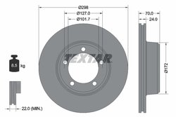 DISC FRANA TEXTAR 92061300 - Compatibil cu LAND ROVER