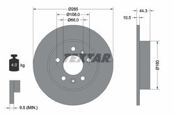 DISC FRANA TEXTAR 92065100 - Compatibil cu RENAULT
