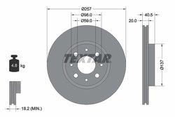 Disc frana Textar 92068503