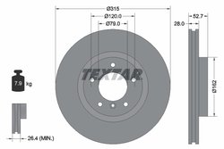 DISC FRANA TEXTAR 92071103 - Compatibil cu BMW, WIESMANN