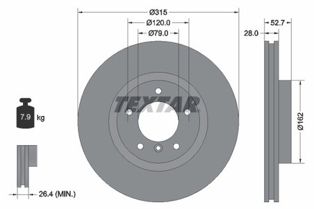 Disc frana Textar 92071103