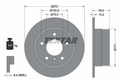 DISC FRANA TEXTAR 92072303 - Compatibil cu BMW