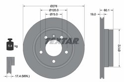 DISC FRANA TEXTAR 92072403 - Compatibil cu BMW, BMW (BRILLIANCE)