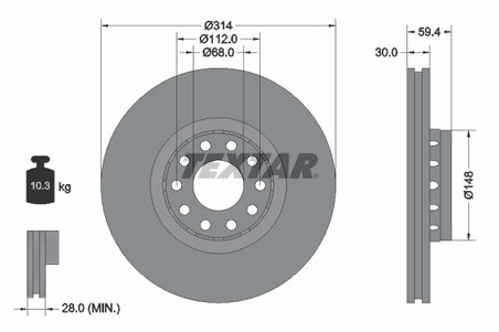 Disc frana Textar 92073200