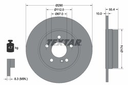 DISC FRANA TEXTAR 92072703 - Compatibil cu MERCEDES-BENZ