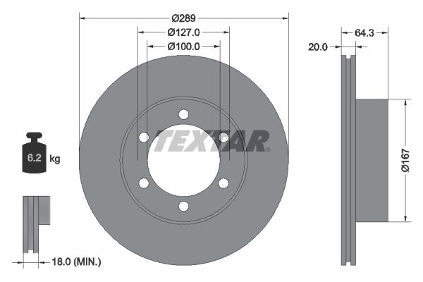 Disc frana Textar 92076300