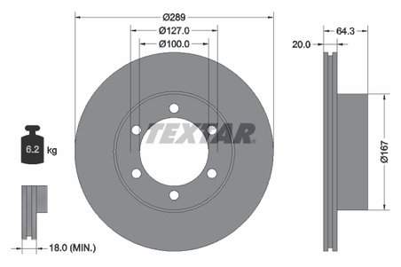 Disc frana Textar 92076300
