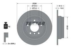 DISC FRANA TEXTAR 92076603 - Compatibil cu BMW