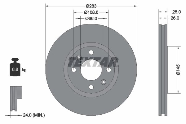 Disc frana Textar 92078703