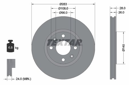 Disc frana Textar 92078703