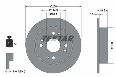 Disc frana Textar 92081700