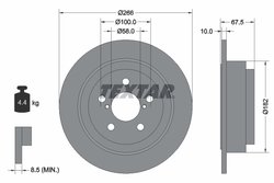 DISC FRANA TEXTAR 92082000 - Compatibil cu SAAB, SUBARU