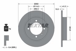 DISC FRANA TEXTAR 92083003 - Compatibil cu MITSUBISHI, PROTON, VOLVO