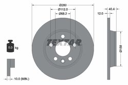 Disc frana Textar 92083903