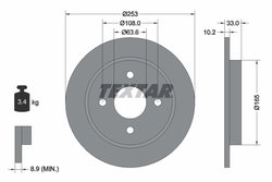 Disc frana Textar 92088403