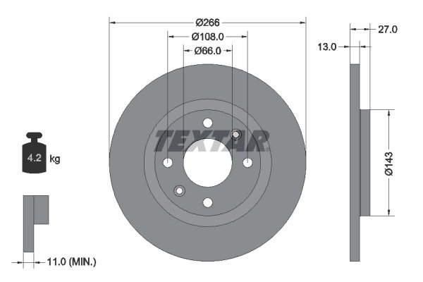 Disc frana Textar 92089103