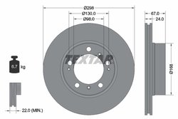 DISC FRANA TEXTAR 92088803 - Compatibil cu PORSCHE