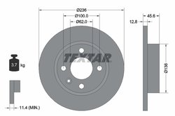 DISC FRANA TEXTAR 92090200 - Compatibil cu SKODA, VW